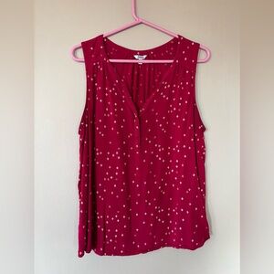 Sonoma Sleeveless Burgundy Blouse